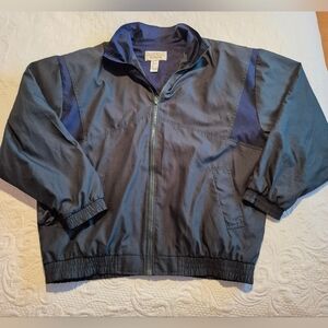 Ash City Outerwear men's XL dark green and navy windbreaker VGUC